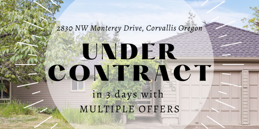 House under contract, multiple offers.