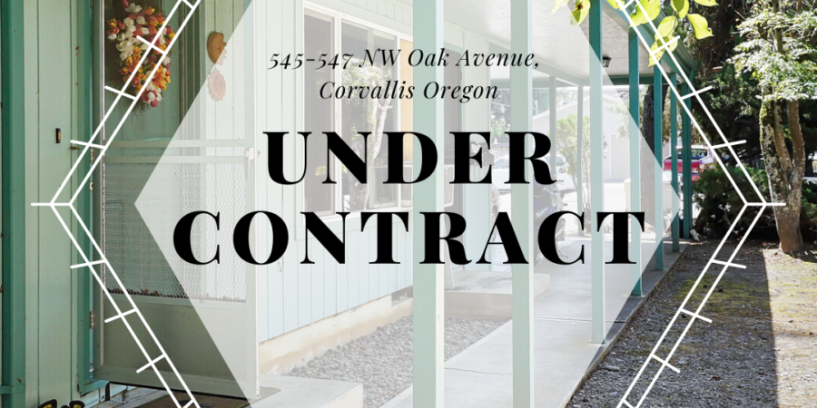 House under contract, Corvallis, Oregon.