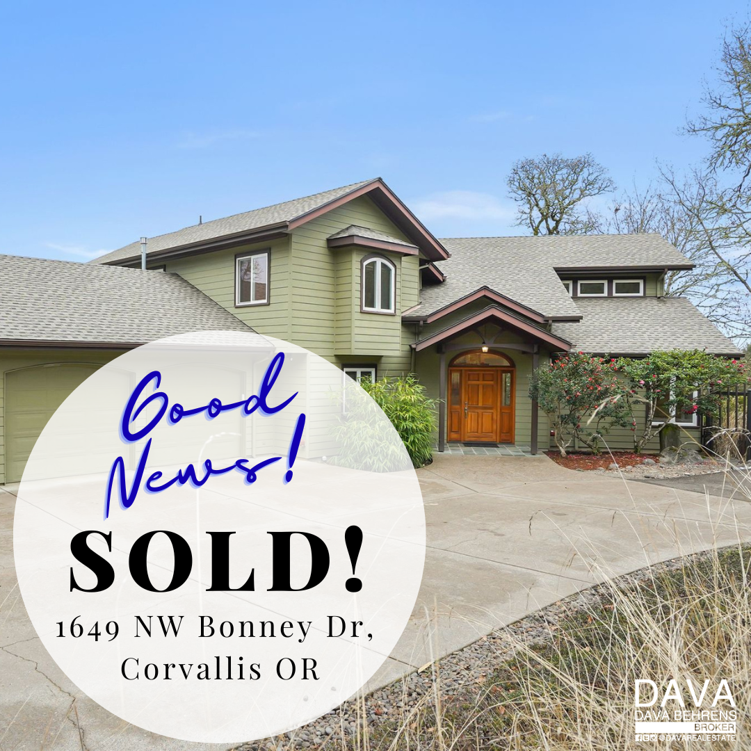 House sold: 1649 NW Bonney Dr, Corvallis, OR.