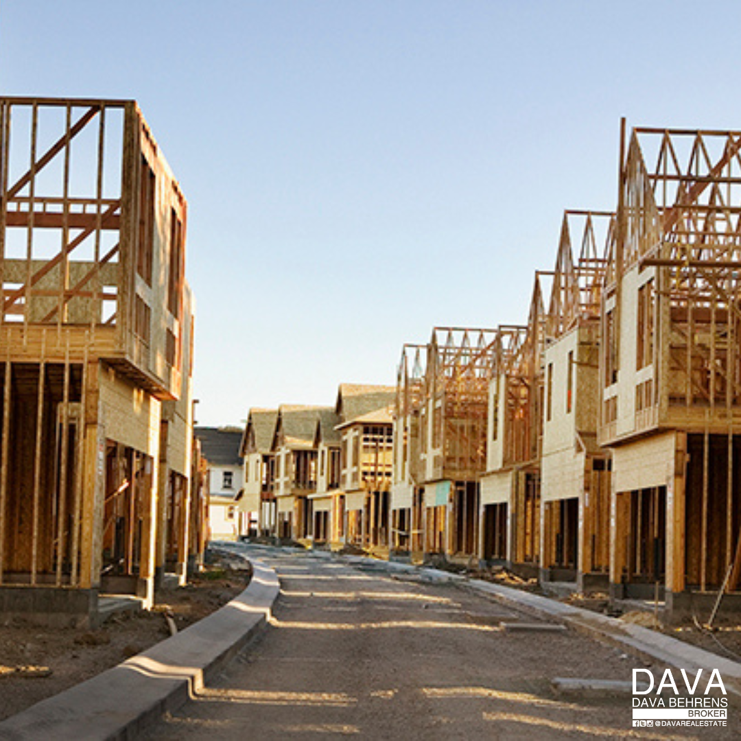 New houses under construction.