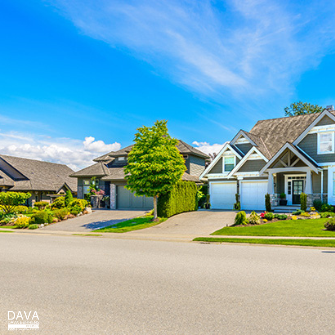 Suburban homes on a sunny day.