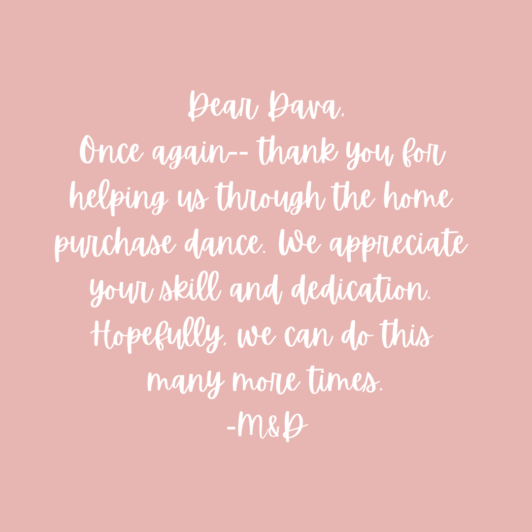 Thank you note for home buying assistance.