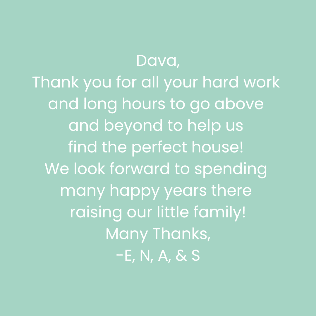 Thank you note for house assistance.