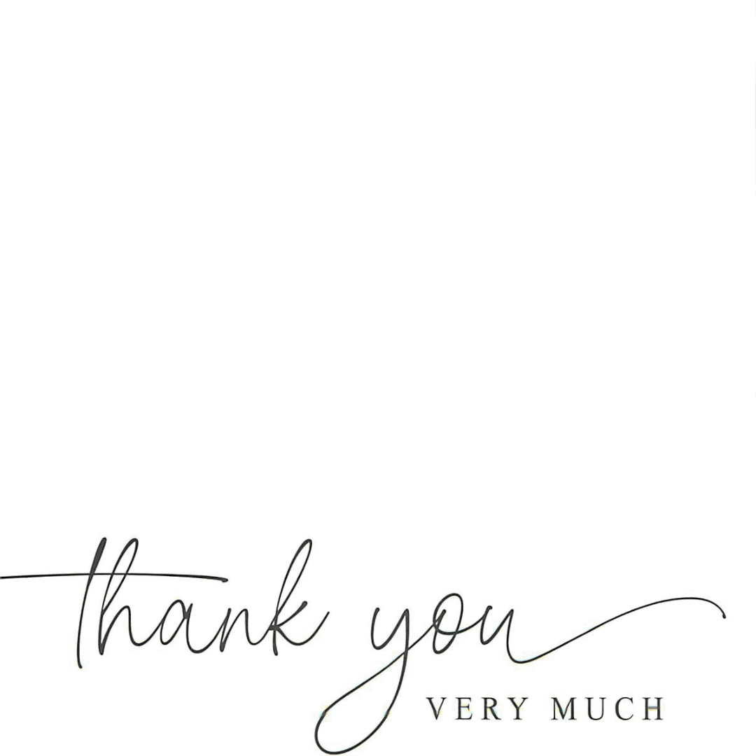 Thank you very much in elegant script.