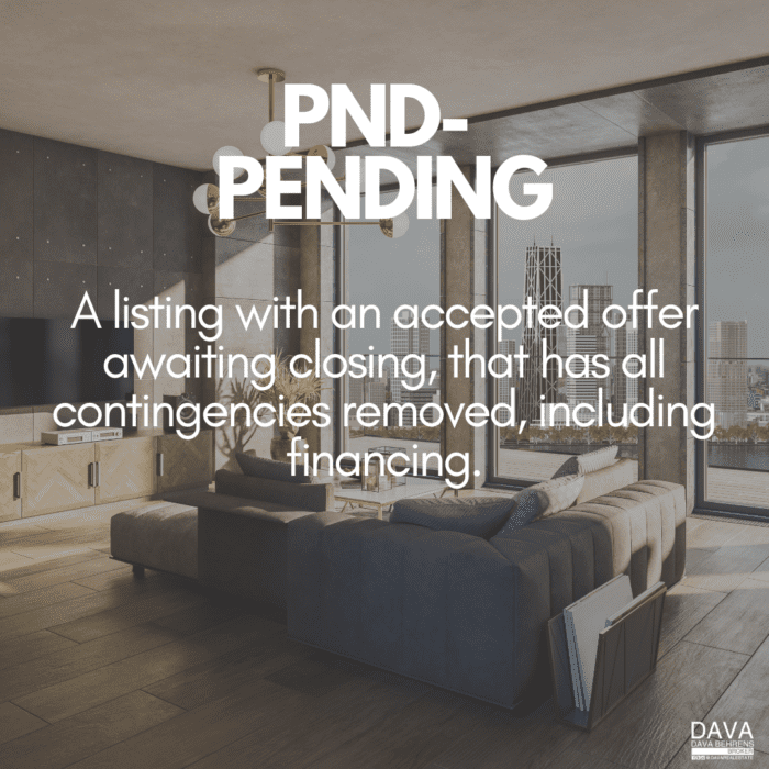 Here's an alt tag for the image: Pending sale: contingencies removed.