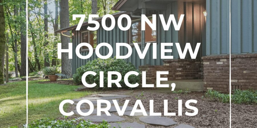 Here's an alt tag for the image: Corvallis house, 7500 NW Hoodview Circle.