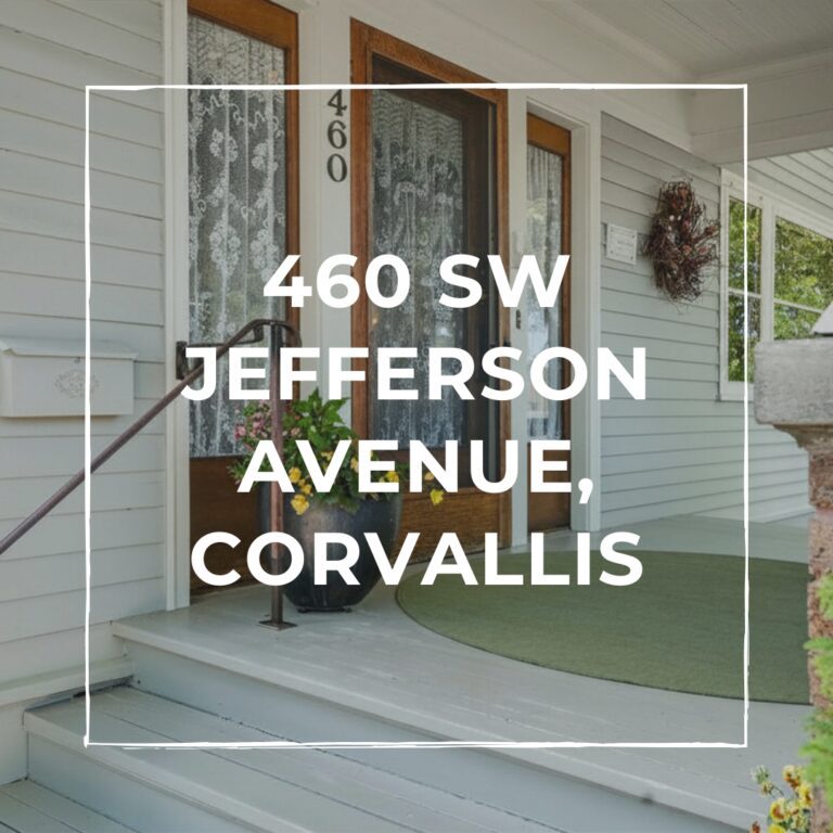 Front porch with lace-curtained double doors
